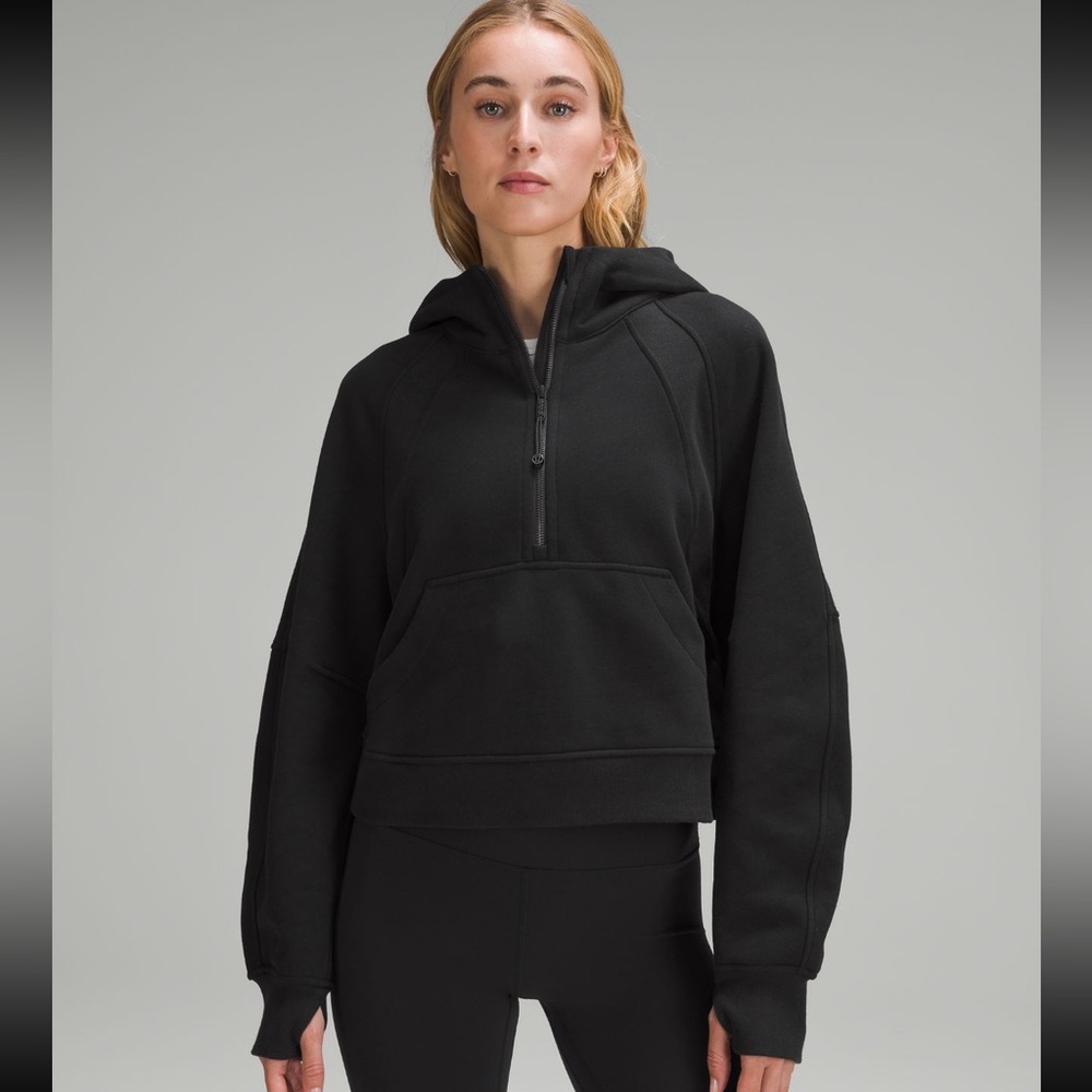 Lululemon Scuba oversized half zip in black size M/L